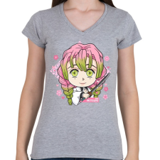 PRINTFASHION DS Mitusri - Női V-nyakú póló - Sport szürke női póló