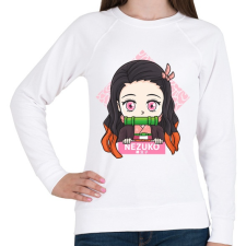 PRINTFASHION DS Nezuko - Női pulóver - Fehér női pulóver, kardigán
