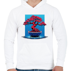PRINTFASHION DSL - (8) a bit of BONSAI - Férfi kapucnis pulóver - Fehér