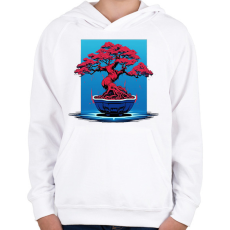 PRINTFASHION DSL - (8) a bit of BONSAI - Gyerek kapucnis pulóver - Fehér