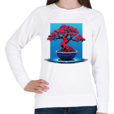 PRINTFASHION DSL - (8) a bit of BONSAI - Női pulóver - Fehér női pulóver, kardigán