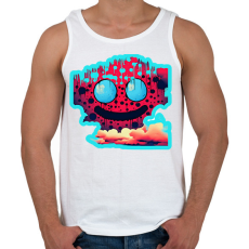 PRINTFASHION DSL Cloud Smiley #1 - Férfi atléta - Fehér