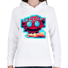 PRINTFASHION DSL Cloud Smiley #1 - Női kapucnis pulóver - Fehér
