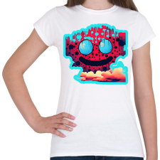 PRINTFASHION DSL Cloud Smiley #1 - Női póló - Fehér női póló