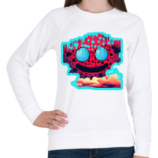 PRINTFASHION DSL Cloud Smiley #1 - Női pulóver - Fehér
