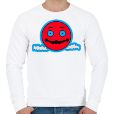 PRINTFASHION DSL Cloud Smiley #4 - Férfi pulóver - Fehér