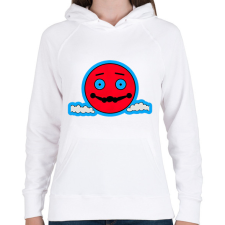 PRINTFASHION DSL Cloud Smiley #4 - Női kapucnis pulóver - Fehér női pulóver, kardigán