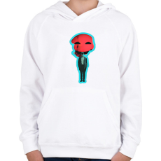 PRINTFASHION DSL Cloud Smiley #5 - Gyerek kapucnis pulóver - Fehér