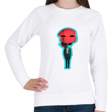 PRINTFASHION DSL Cloud Smiley #5 - Női pulóver - Fehér