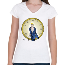 PRINTFASHION duchess_shirt - Női V-nyakú póló - Fehér női póló