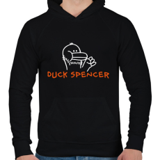 PRINTFASHION Duck (Bud) Spencer - Férfi kapucnis pulóver - Fekete