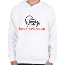 PRINTFASHION Duck Spencer - Gyerek kapucnis pulóver - Fehér gyerek pulóver, kardigán