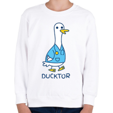 PRINTFASHION Ducktor - Gyerek pulóver - Fehér
