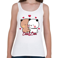 PRINTFASHION dudu&bubu - Női atléta - Fehér női trikó