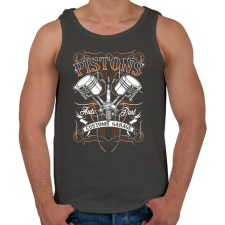 PRINTFASHION Dugattyúk - Férfi atléta - Sötétszürke atléta, trikó