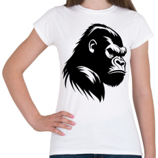 PRINTFASHION Dühös gorilla - Női póló - Fehér