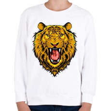 PRINTFASHION Dühös oroszlán - Gyerek pulóver - Fehér