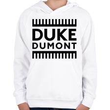 PRINTFASHION Duke Dumont - Gyerek kapucnis pulóver - Fehér gyerek pulóver, kardigán