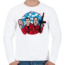PRINTFASHION Dunder Mifflin - Férfi pulóver - Fehér férfi pulóver, kardigán