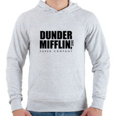 PRINTFASHION Dunder Mifflin Paper Company - Férfi kapucnis pulóver - Sport szürke