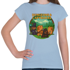 PRINTFASHION Dungeons & Capybaras - Női póló - Világoskék