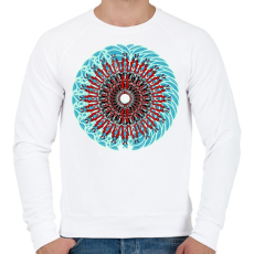 PRINTFASHION duo mandala - Férfi pulóver - Fehér
