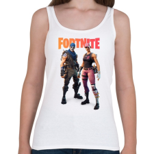 PRINTFASHION Duo Páros Fortnite - Női atléta - Fehér női trikó