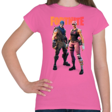 PRINTFASHION Duo Páros Fortnite - Női póló - Rózsaszín