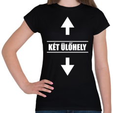 PRINTFASHION Dupla Ülőhely - Női póló - Fekete