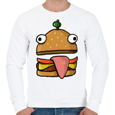 PRINTFASHION Durr burger - Fortnite - Férfi pulóver - Fehér férfi pulóver, kardigán