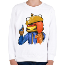PRINTFASHION Durr Burger - Fortnite - Gyerek pulóver - Fehér gyerek pulóver, kardigán