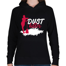 PRINTFASHION Dust killer - Női kapucnis pulóver - Fekete női pulóver, kardigán