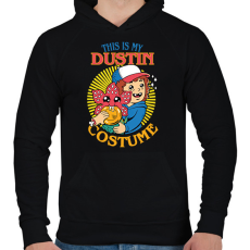 PRINTFASHION Dustin costume - Férfi kapucnis pulóver - Fekete