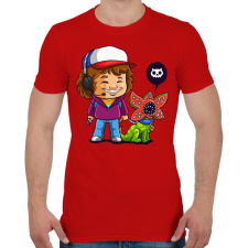 PRINTFASHION Dustin & Dart - Férfi póló - Piros férfi póló