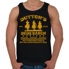 PRINTFASHION Dutton's Dude Ranch - Férfi atléta - Fekete