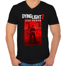 PRINTFASHION Dying Light 2 - Férfi V-nyakú póló - Fekete férfi póló