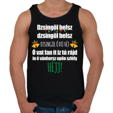 PRINTFASHION Dzsingöl belsz karácsonyi póló - Férfi atléta - Fekete atléta, trikó