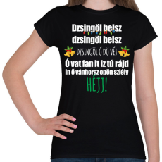 PRINTFASHION Dzsingöl belsz karácsonyi póló - Női póló - Fekete