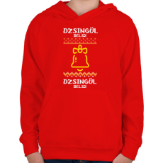 PRINTFASHION DZSINGÜL BELSZ - Gyerek kapucnis pulóver - Piros