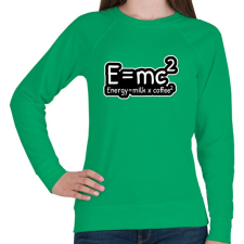 PRINTFASHION E=mc2 - Női pulóver - Zöld női pulóver, kardigán