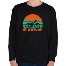 PRINTFASHION E-power - Gyerek pulóver - Fekete