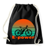 PRINTFASHION E-power - Sportzsák, Tornazsák - Fekete