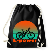 PRINTFASHION E-power - Sportzsák, Tornazsák - Fekete tornazsák