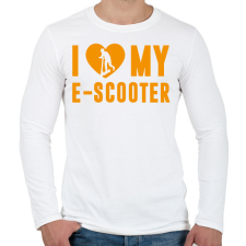 PRINTFASHION E-scooter - Férfi hosszú ujjú póló - Fehér férfi póló