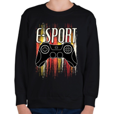 PRINTFASHION E-sport - Gyerek pulóver - Fekete