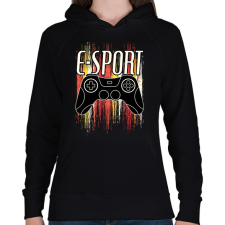 PRINTFASHION E-sport - Női kapucnis pulóver - Fekete női pulóver, kardigán