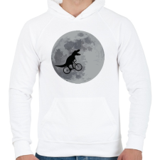 PRINTFASHION E.T.rex - Férfi kapucnis pulóver - Fehér férfi pulóver, kardigán