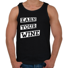 PRINTFASHION EARN YOUR WINE - Férfi atléta - Fekete atléta, trikó