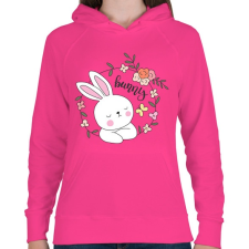 PRINTFASHION Easter Bunny  - Női kapucnis pulóver - Fukszia női pulóver, kardigán