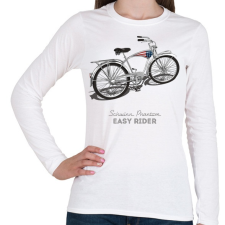 PRINTFASHION Easy Rider - Női hosszú ujjú póló - Fehér női póló